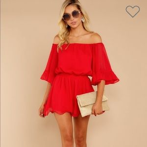 Red Dress Boutique A Little Diddy Red Romper